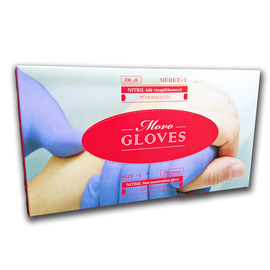 Examination gloves, nitrile, powder-free, blue